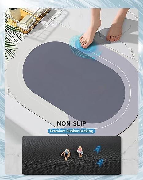 Non Slip Bathroom Rugs – Super Absorbent Rubber Bath Mats for Bathroom
