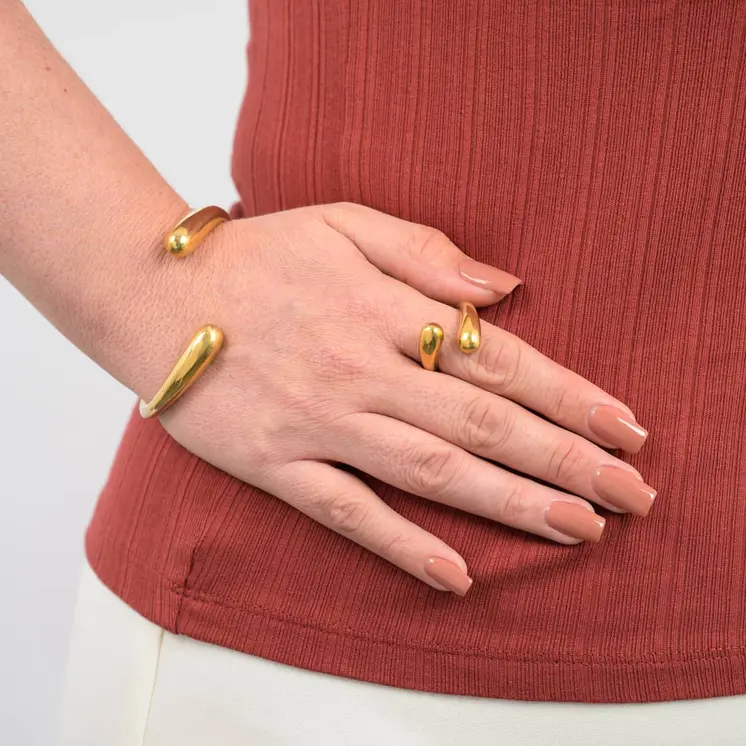 Jelani Twisted Recycled Brass Adjustable Ring