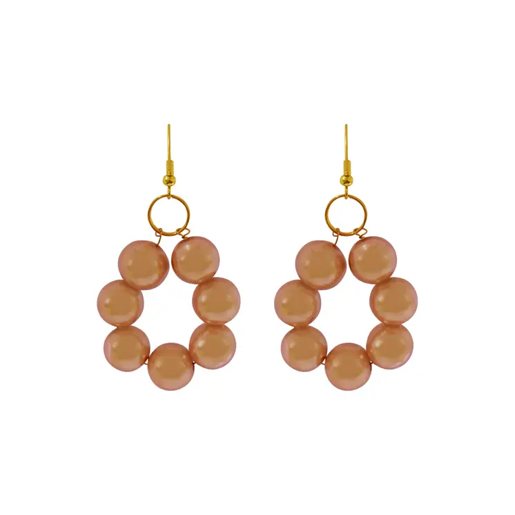 Bronze Glass Pearl Earrings, Glass Pearl Jewelry, Unique Earrings | by lovedbynlanla